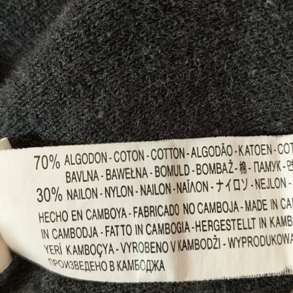 ZARA Knit Charcoal Gray V-Neck Fitted Cardigan Sweater M - Picture 12 of 16